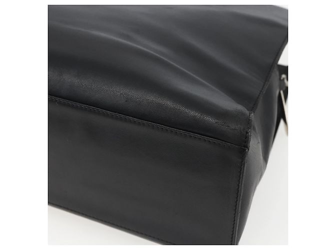 Borsa LOEWE in pelle 2 in 1 nera argento autentica 151766 Nero - vista 18