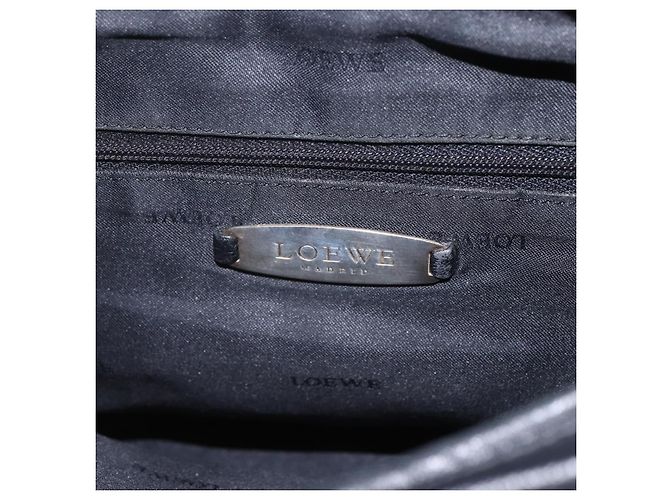Borsa LOEWE in pelle 2 in 1 nera argento autentica 151766 Nero - vista 19