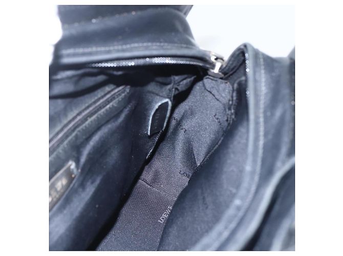 Borsa LOEWE in pelle 2 in 1 nera argento autentica 151766 Nero - vista 21