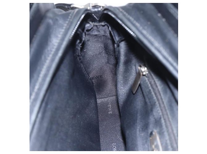 Borsa LOEWE in pelle 2 in 1 nera argento autentica 151766 Nero - vista 22