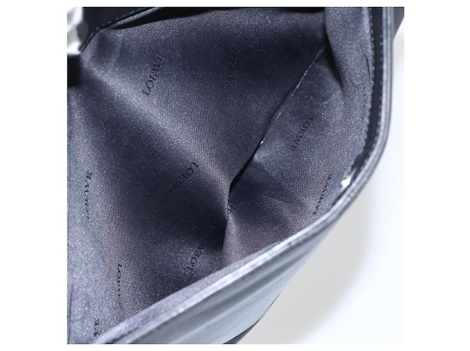 Borsa LOEWE in pelle 2 in 1 nera argento autentica 151766 Nero - vista 26