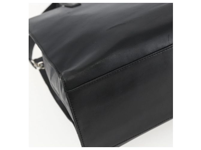Borsa LOEWE in pelle 2 in 1 nera argento autentica 151766 Nero - vista 9