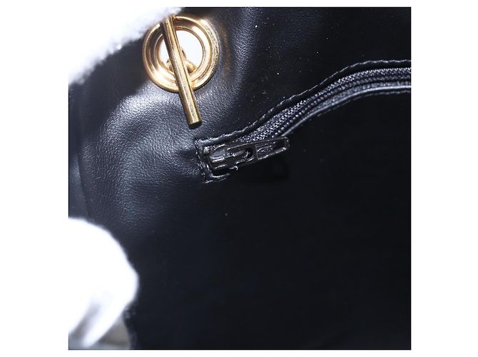 BALLY Ketten-Schultertasche Leder Schwarz Gold Auth 154725 Golden - Ansicht 19