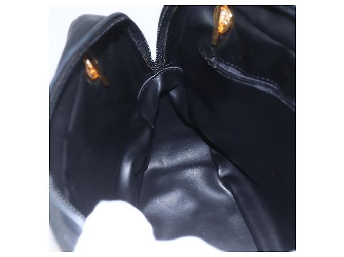BALLY Ketten-Schultertasche Leder Schwarz Gold Auth 154725 Golden - Ansicht 20