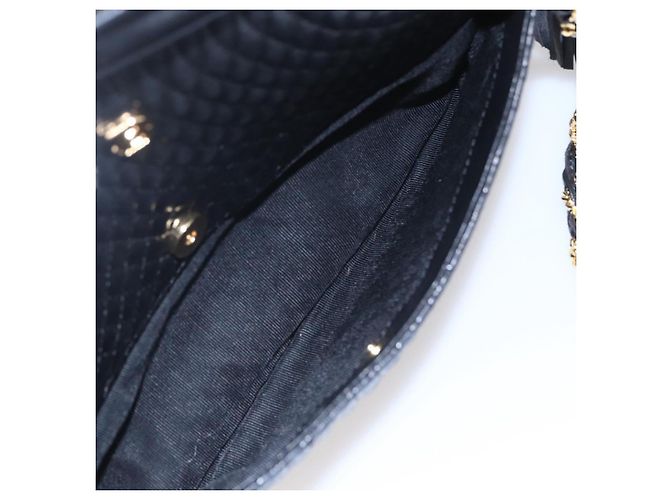 BALLY Ketten-Schultertasche Leder Schwarz Gold Auth 154725 Golden - Ansicht 23
