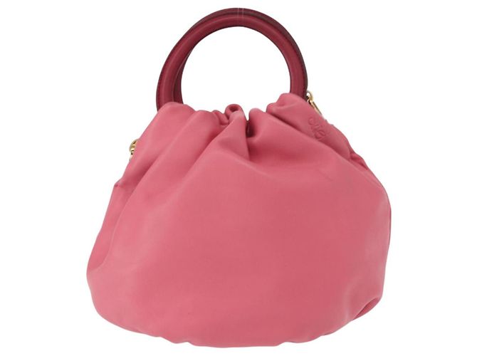 Borsa a mano LOEWE Bounce in pelle 2 in 1 Rosa Oro Auth 156019 D'oro - vista 13