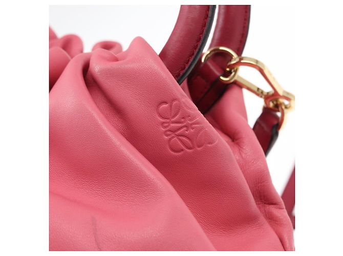 Borsa a mano LOEWE Bounce in pelle 2 in 1 Rosa Oro Auth 156019 D'oro - vista 18