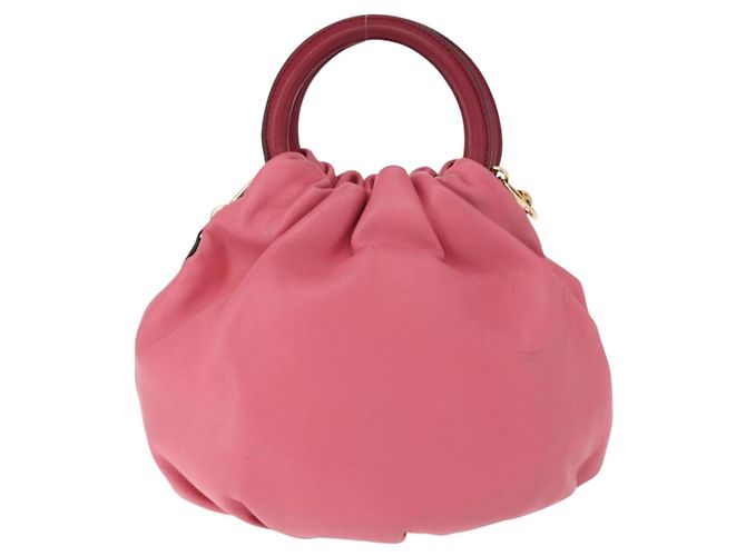 Borsa a mano LOEWE Bounce in pelle 2 in 1 Rosa Oro Auth 156019 D'oro - vista 2