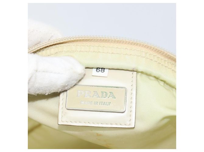 PRADA Schultertasche Nylon Elfenbein Silber Authentisch ar13843 Roh - Ansicht 12