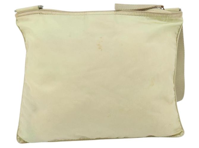 PRADA Schultertasche Nylon Elfenbein Silber Authentisch ar13843 Roh - Ansicht 2