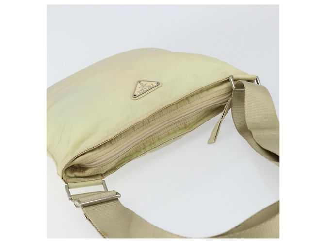 PRADA Schultertasche Nylon Elfenbein Silber Authentisch ar13843 Roh - Ansicht 6