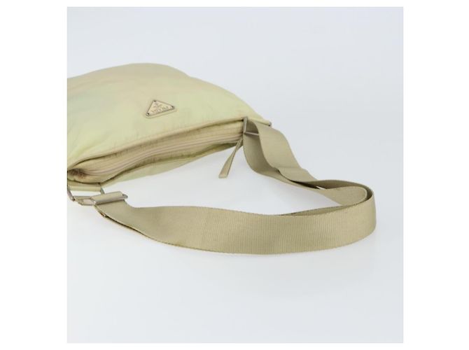 PRADA Schultertasche Nylon Elfenbein Silber Authentisch ar13843 Roh - Ansicht 7