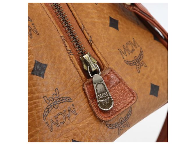 Borsa MCM Logogram Vicetos in pelle PVC 2 in 1 marrone oro Auth BA8199 D'oro - vista 18