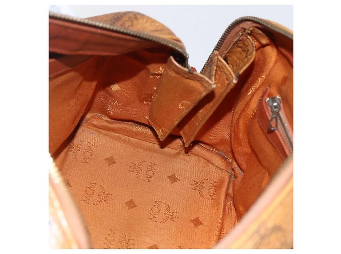 Borsa MCM Logogram Vicetos in pelle PVC 2 in 1 marrone oro Auth BA8199 D'oro - vista 20
