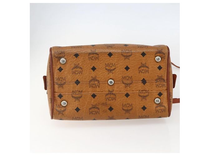 Borsa MCM Logogram Vicetos in pelle PVC 2 in 1 marrone oro Auth BA8199 D'oro - vista 5