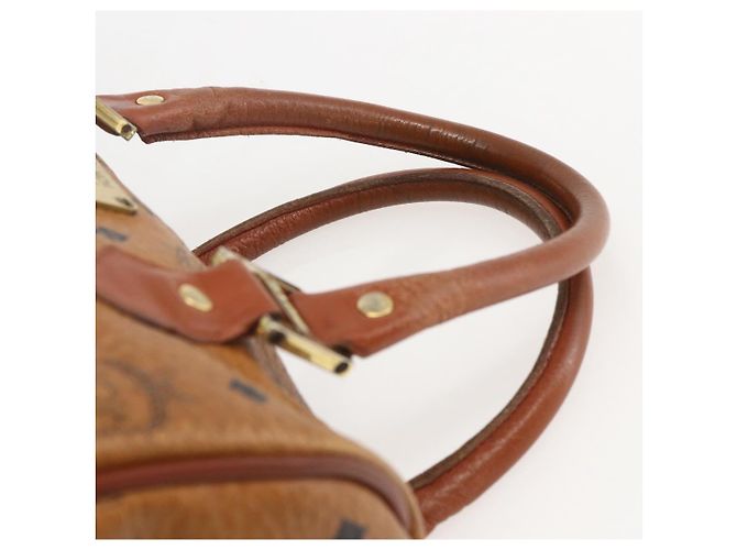 Borsa MCM Logogram Vicetos in pelle PVC 2 in 1 marrone oro Auth BA8199 D'oro - vista 8