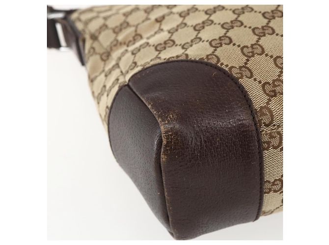 Borsa a Spalla GG Canvas Gucci Beige Argento 110054 Auth 151560 - vista 14