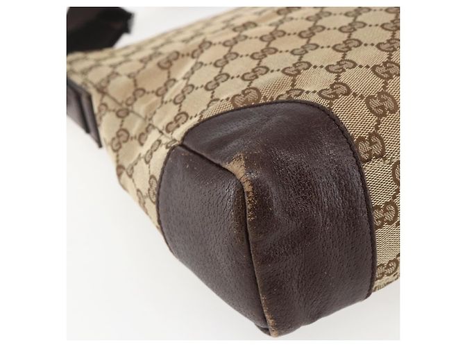 Borsa a Spalla GG Canvas Gucci Beige Argento 110054 Auth 151560 - vista 16