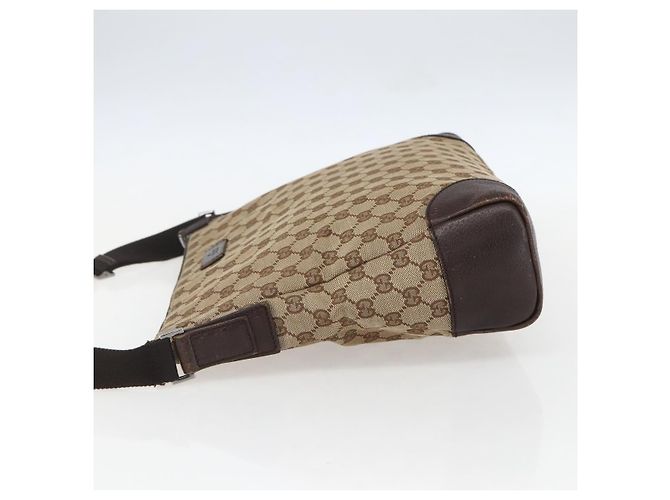 Borsa a Spalla GG Canvas Gucci Beige Argento 110054 Auth 151560 - vista 3