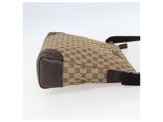 Borsa a Spalla GG Canvas Gucci Beige Argento 110054 Auth 151560 - vista 4