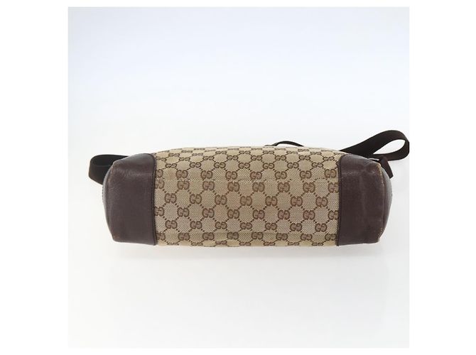 Borsa a Spalla GG Canvas Gucci Beige Argento 110054 Auth 151560 - vista 5