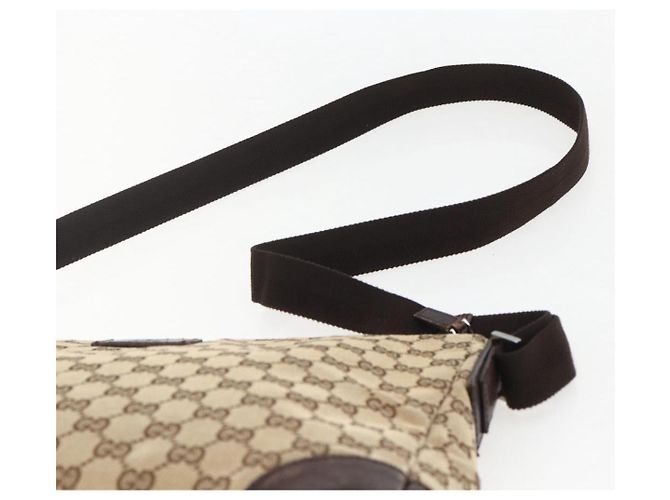 Borsa a Spalla GG Canvas Gucci Beige Argento 110054 Auth 151560 - vista 8
