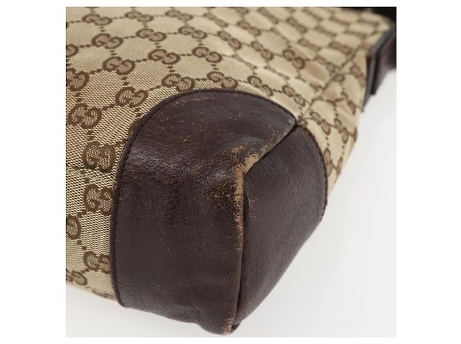 Borsa a Spalla GG Canvas Gucci Beige Argento 110054 Auth 151560 - vista 9