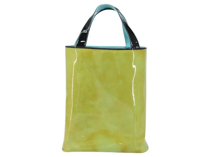 Bolsa Tote CHANEL Esmalte Multicolorido Ouro CC Auth BA8262 Multicor Dourado - vista 2