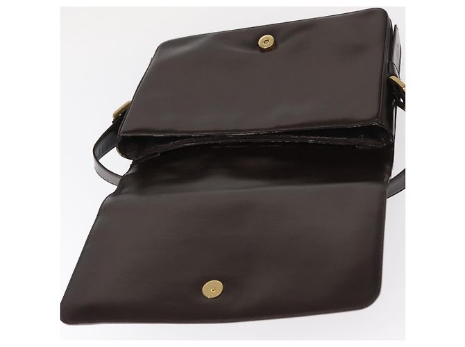 LOEWE Borsa a Spalla Anagram Pelle Marrone Oro Auth 155627 D'oro - vista 10