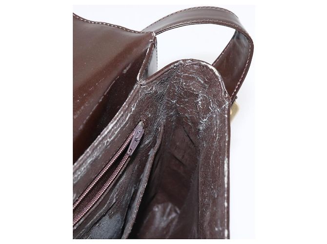 LOEWE Borsa a Spalla Anagram Pelle Marrone Oro Auth 155627 D'oro - vista 18