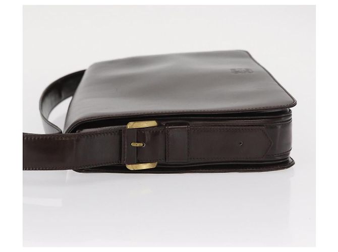LOEWE Borsa a Spalla Anagram Pelle Marrone Oro Auth 155627 D'oro - vista 4