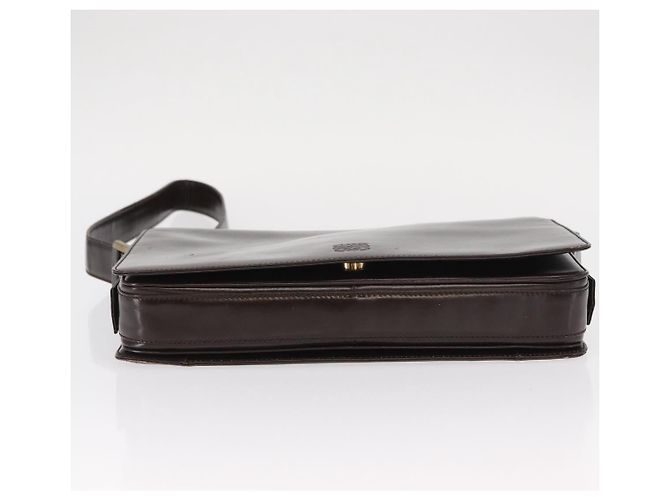 LOEWE Borsa a Spalla Anagram Pelle Marrone Oro Auth 155627 D'oro - vista 5