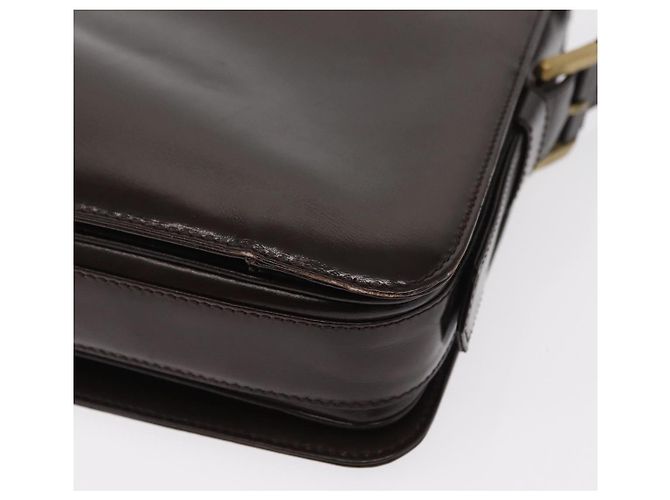 LOEWE Borsa a Spalla Anagram Pelle Marrone Oro Auth 155627 D'oro - vista 9