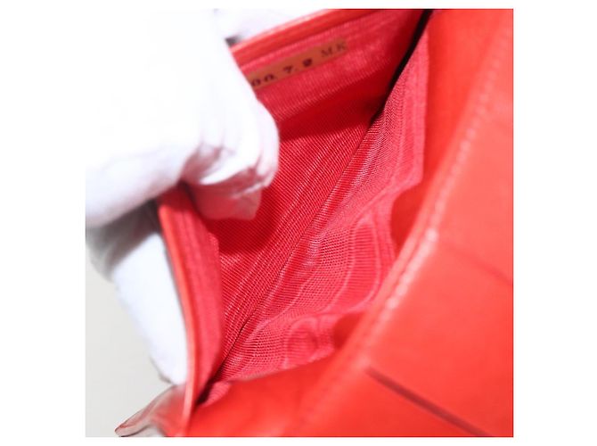 CHANEL Tarjetero Esmalte Rojo CC Auth bs31726 Roja - vista 10
