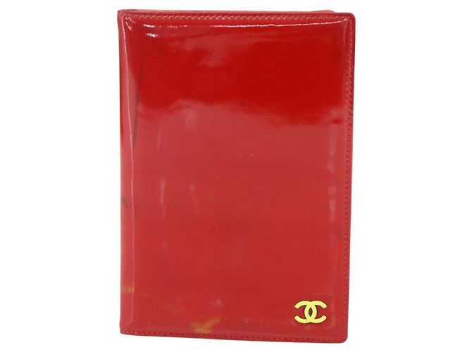 CHANEL Tarjetero Esmalte Rojo CC Auth bs31726 Roja - vista 13