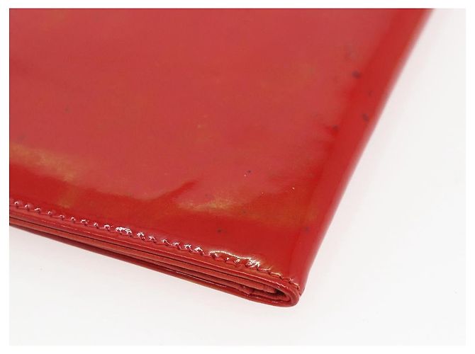 CHANEL Tarjetero Esmalte Rojo CC Auth bs31726 Roja - vista 15