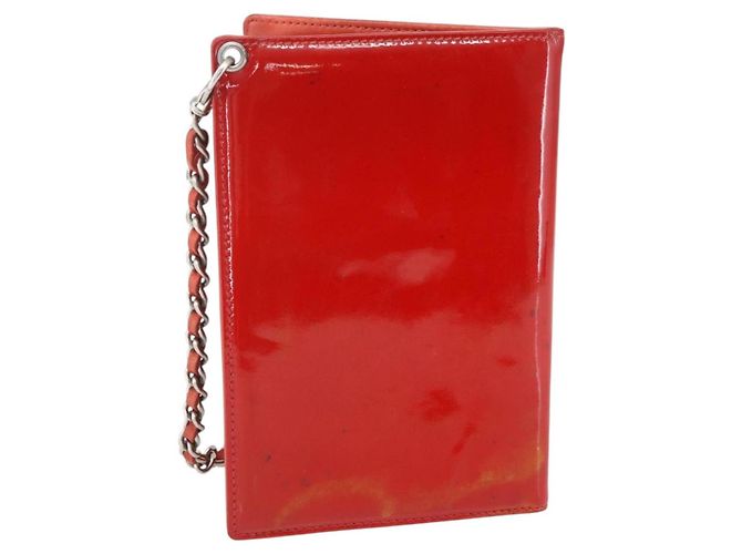 CHANEL Tarjetero Esmalte Rojo CC Auth bs31726 Roja - vista 2