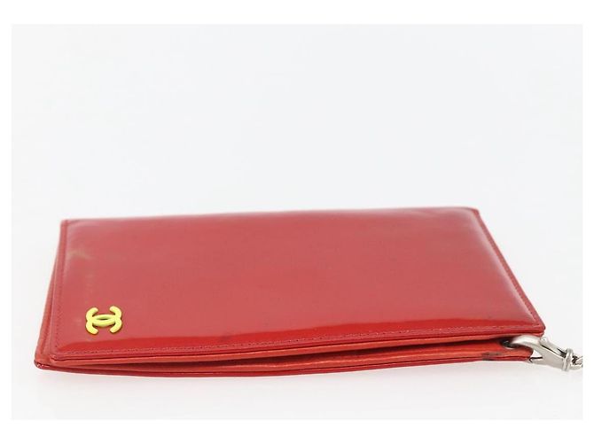 CHANEL Tarjetero Esmalte Rojo CC Auth bs31726 Roja - vista 3