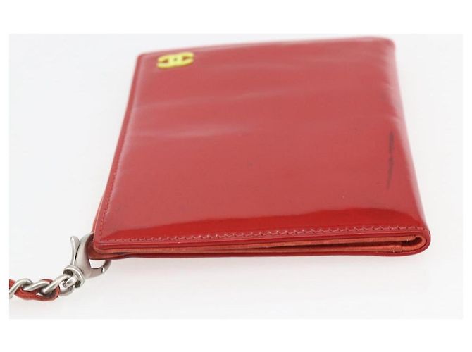 CHANEL Tarjetero Esmalte Rojo CC Auth bs31726 Roja - vista 5