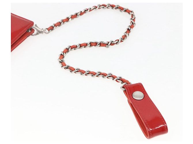 CHANEL Tarjetero Esmalte Rojo CC Auth bs31726 Roja - vista 8