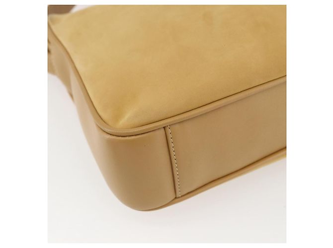 Borsa a Spalla GUCCI Camoscio Oro Beige Auth 156886 D'oro - vista 14