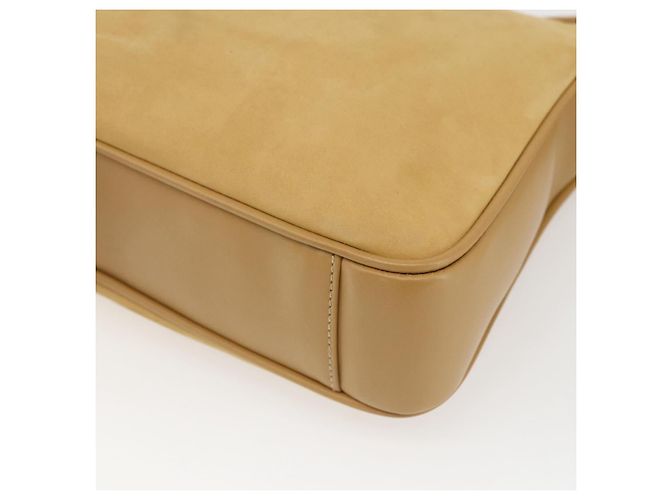 Borsa a Spalla GUCCI Camoscio Oro Beige Auth 156886 D'oro - vista 15