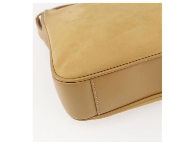 Borsa a Spalla GUCCI Camoscio Oro Beige Auth 156886 D'oro - vista 16