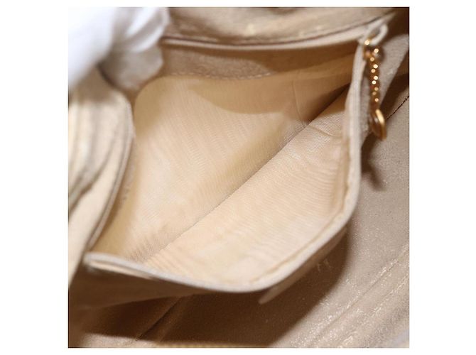 Borsa a Spalla GUCCI Camoscio Oro Beige Auth 156886 D'oro - vista 22