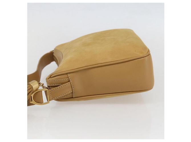 Borsa a Spalla GUCCI Camoscio Oro Beige Auth 156886 D'oro - vista 3