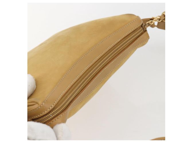 Borsa a Spalla GUCCI Camoscio Oro Beige Auth 156886 D'oro - vista 7