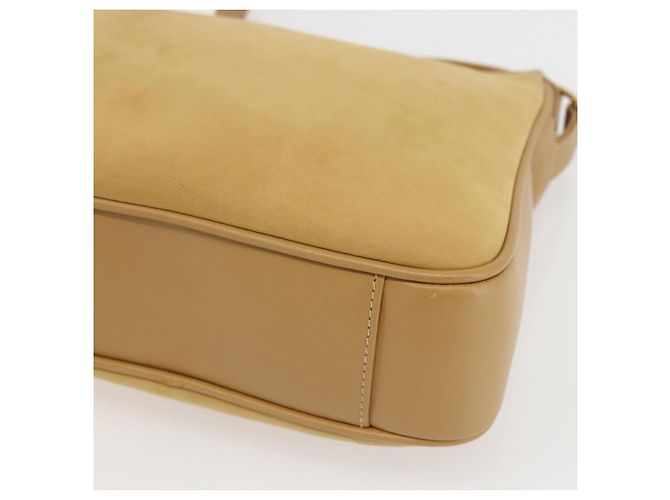 Borsa a Spalla GUCCI Camoscio Oro Beige Auth 156886 D'oro - vista 9