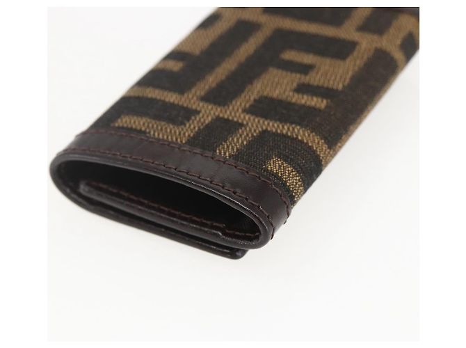 FENDI Zucca Canvas Key Case Brown Black Auth am9981V - view 15