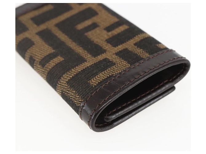 FENDI Zucca Canvas Key Case Brown Black Auth am9981V - view 16