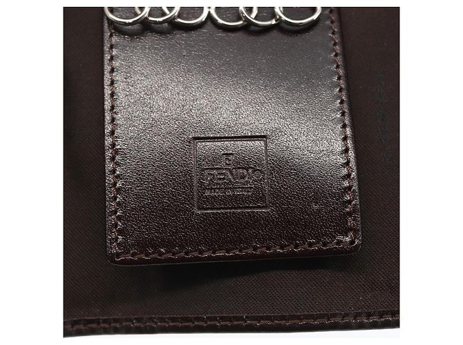 FENDI Zucca Canvas Key Case Brown Black Auth am9981V - view 17